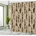 thumbnail image 5 of Ambesonne Afro Shower Curtain, Woman Geometric, 69"Wx84"L, Brown and Tan, 5 of 5