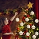 thumbnail image 5 of 12 bolas navideñas de terciopelo plateado con acabado de alambre, adorno colgante para interiores y exteriores, decoración para fiestas, bodas, Halloween, Acción de Gracias, San Valentín., 5 of 5