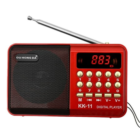 JahyShow Rechargeable Portable FM Radio Digital LCD Speaker MP3 Music Player USB TF Fast