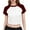 Wine, variant on Annhoo Summer Women Blouses Color Block Basic Short Sleeve T Shirt Casual Crew Neck Trendy Crop Top