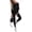Black, variant on Two Piece Sets for Women Lounge Outfit Knit Solid Color Long Sleeve Pullover Tops with Drawstring Slim Pants Set Tracksuit Beige-L