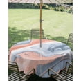 thumbnail image 3 of Orange Grey Marble Table Cloth Round Tablecloth, Modern Abstract Geometric Gradient Waterproof Wrinkleproof Table Cover with Umbrella Hole and Zipper for Party/Dining/Patio/Wedding 54 Inch, 3 of 9