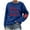 Blue, variant on Oversized Sweatshirt for Women Long Sleeve Crewneck Sweatshirts Pullover Sweater Graphic Warm Tops Blue L
