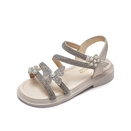 

MIADEAL Little Girls Princess Butterfly Sandals Beige