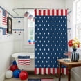 thumbnail image 3 of Shower Curtain, 72" x 72", 4th of July American Flag Red Stripes Stars Independence DayWaterproof Bathroom Curtain Washable Shower Curtain Set with 12 Hooks, 3 of 9