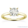 thumbnail image 2 of Round Cut Forever ONE D-E-F Moissanite Classic 4-Prong Solitaire Engagement Ring in 14k Yellow Gold, 2 of 4