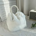 thumbnail image 1 of LHSHID Luxury Handbag High Quality Artificial Plush Rabbit Hair Shoulder Bag Super Soft Fashion Shopping Bag Large Capacity Bucket Bag, 1 of 6