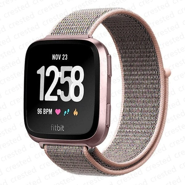 Strap for Fitbit Versa 3 4 band accessories Nylon loop replacment Breathable Sport belt Correa Bracelet Fitbit Sense 2 band Pink sand For Fitbit Versa 4