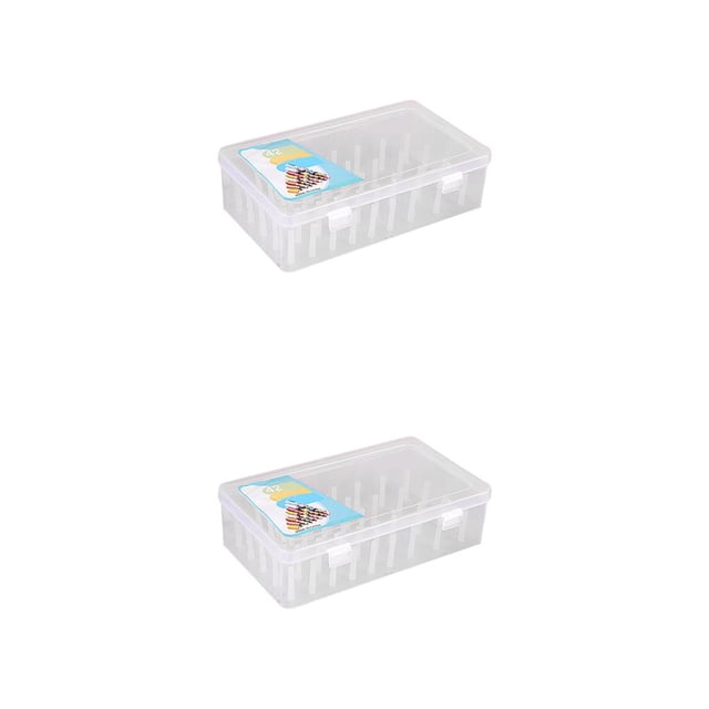 Toystoory Caja de hilo de coser, 42 bobinas, almacenamiento de bobinas, arte de punto de cruz para el hogar, contenedor a prueba de polvo, Type1 NO1