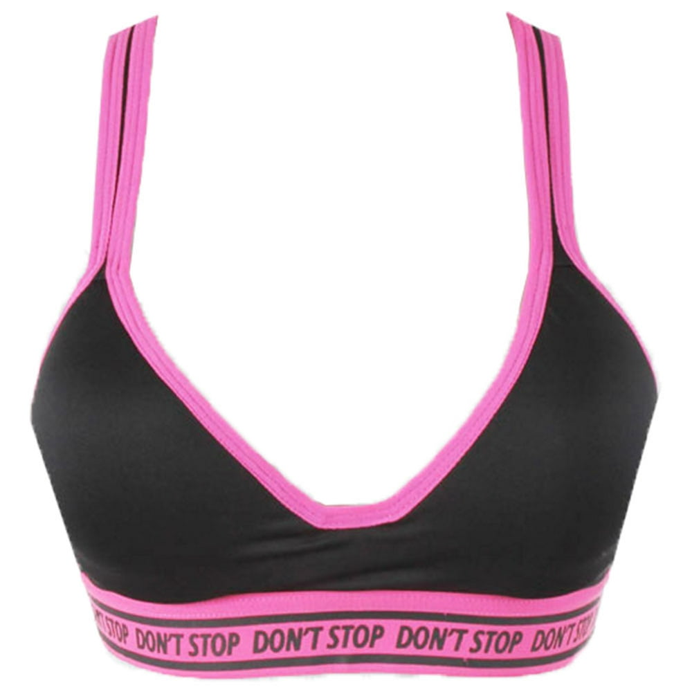 MEK Group Padded Sports Bra  Racerback Workout Don t Stop  