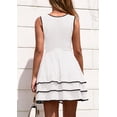 thumbnail image 2 of Vestido PRETTYGARDEN 2025 Verano Sin Mangas con Volantes Blanco XXL, 2 of 8