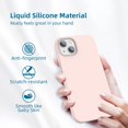 thumbnail image 2 of FYBTO Compatible with iPhone 13 Case, Liquid Silicone Gel Rubber Cover with Microfiber Lining, Full Body Drop Protection Phone Case for iPhone 13 6.1 Inch(2021), Pink Sand, 2 of 5