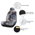 thumbnail image 6 of Car Seat Covers Are Protected From Dust And Spillage And Elastic Straps Are Easy To Install For Easy Car Suv Truck Delivery Dark Grey And White Gold Marble 1, 6 of 8
