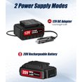 thumbnail image 3 of Inflador de neumáticos AVID POWER, compresor de aire portátil, 20 V, 100 PSI, 3 of 6