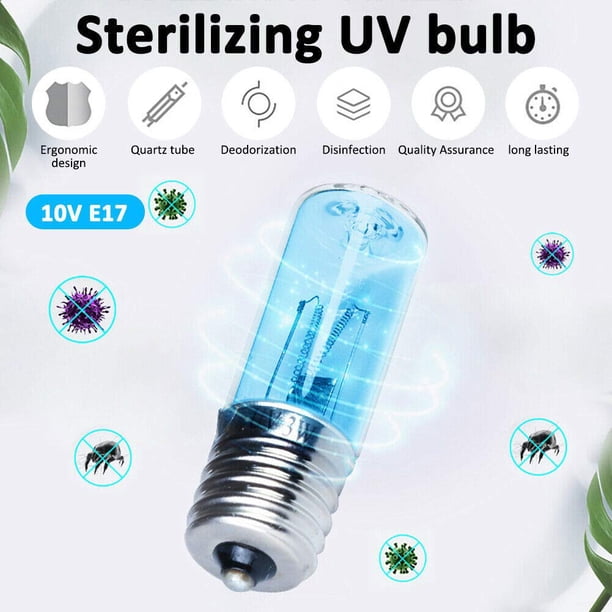 Bombilla WUV, lámpara de limpieza con luz ultravioleta de 3 W, bombilla de limpieza con luz ultravioleta, durabilidad mejorada