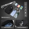 thumbnail image 4 of Mini Crossbody Sling Bag Chest Bag Dual Pocket Water Resistant Fanny Pack Running Phone Holder for Men Women Workout Travel, 4 of 6