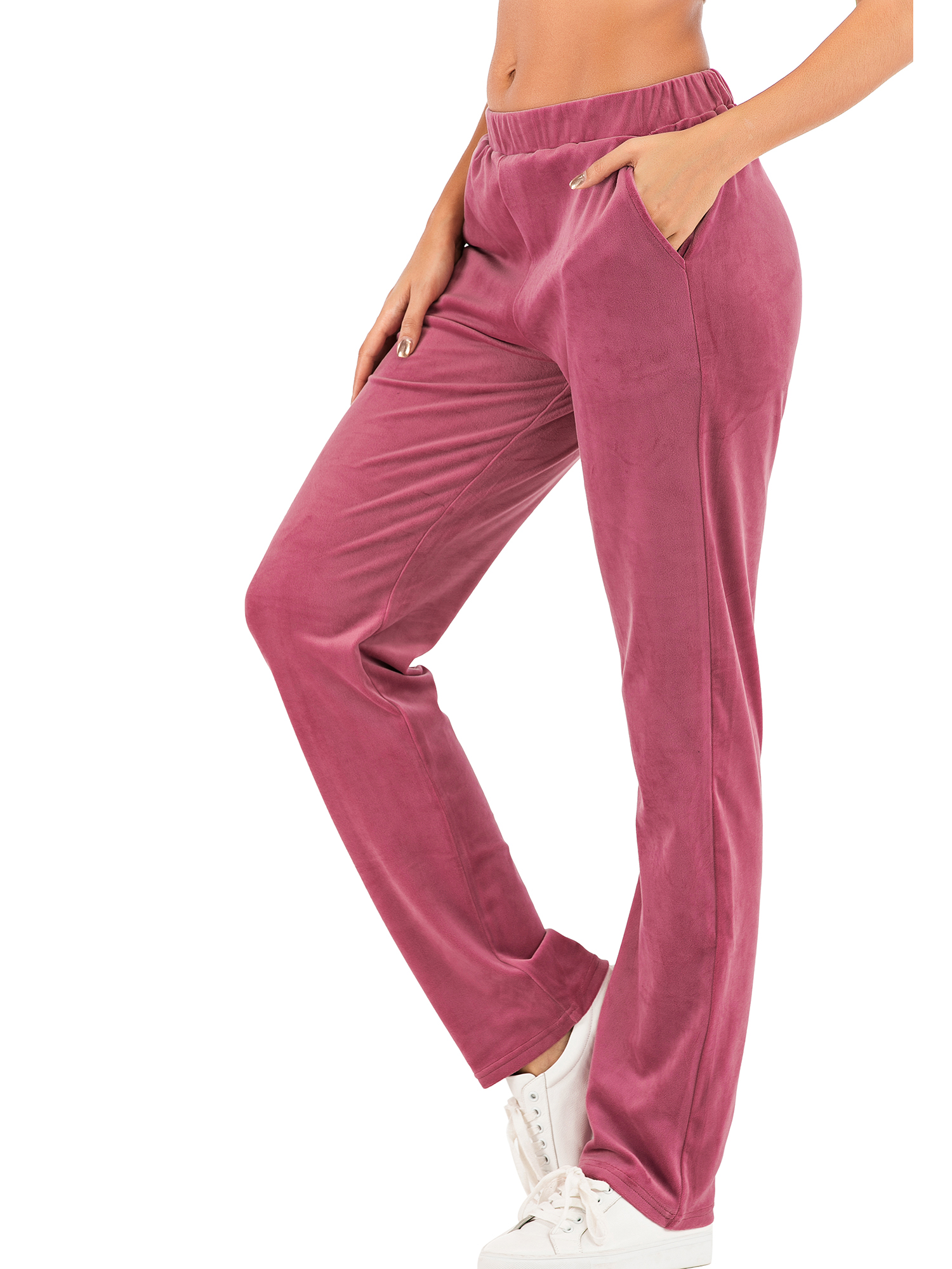ALWAYS Womens Solid Jogger Pants Fleeced Warm Premium Soft Sweatpants with Pockets