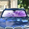 thumbnail image 5 of Foldable Car Windshield Sunshade UV Sun Visor Protector Blocks UV Rays Keeps Vehicle Cool 53x23.5 Inch Watercolor Lavender Clip Art, 5 of 8
