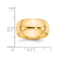 thumbnail image 3 of 14k Yellow Gold 8mm Half Round Wedding Band Size 13.5, 3 of 4
