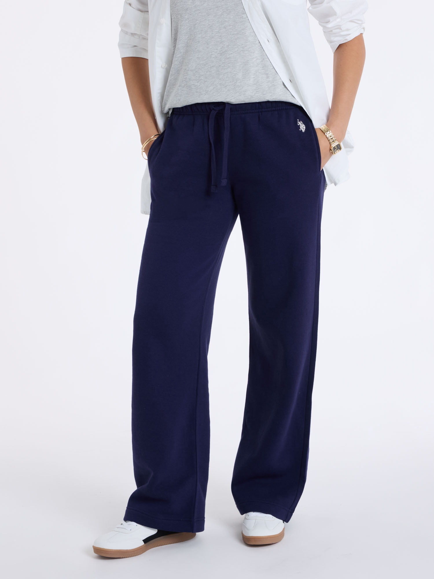 U.S. Polo Assn. Women's Fleece Wide Leg Pant