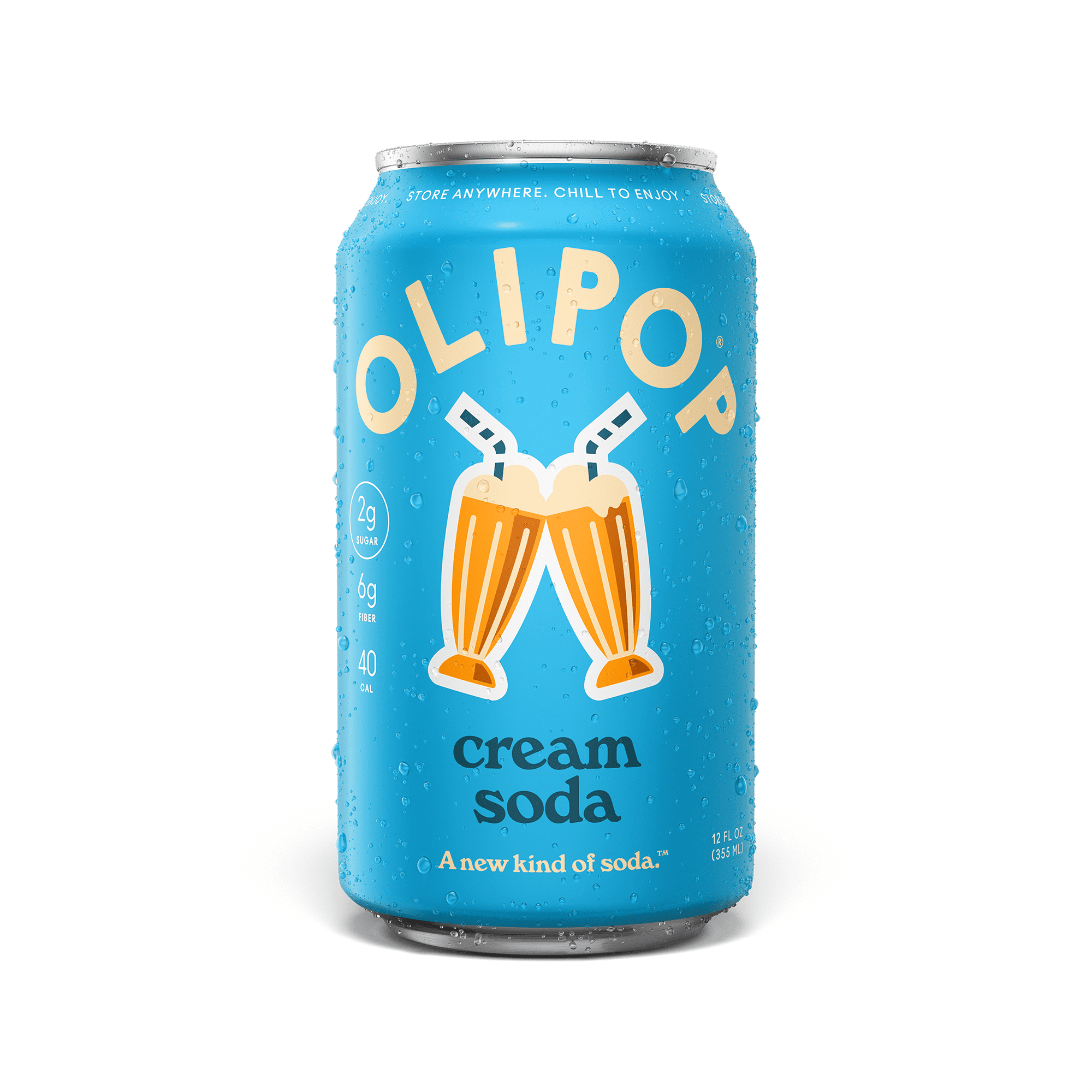 OLIPOP Classic Root Beer, Modern Sparkling Soda with Prebiotics