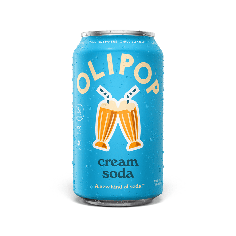 Olipop Cream Soda Prebiotic Soda, 12 fl oz, 12 Pack photo 2