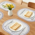 thumbnail image 2 of Unique Bargains Wipeable Set of 6 Leather Placemats for Dining Table Decor Light Gray, 2 of 6