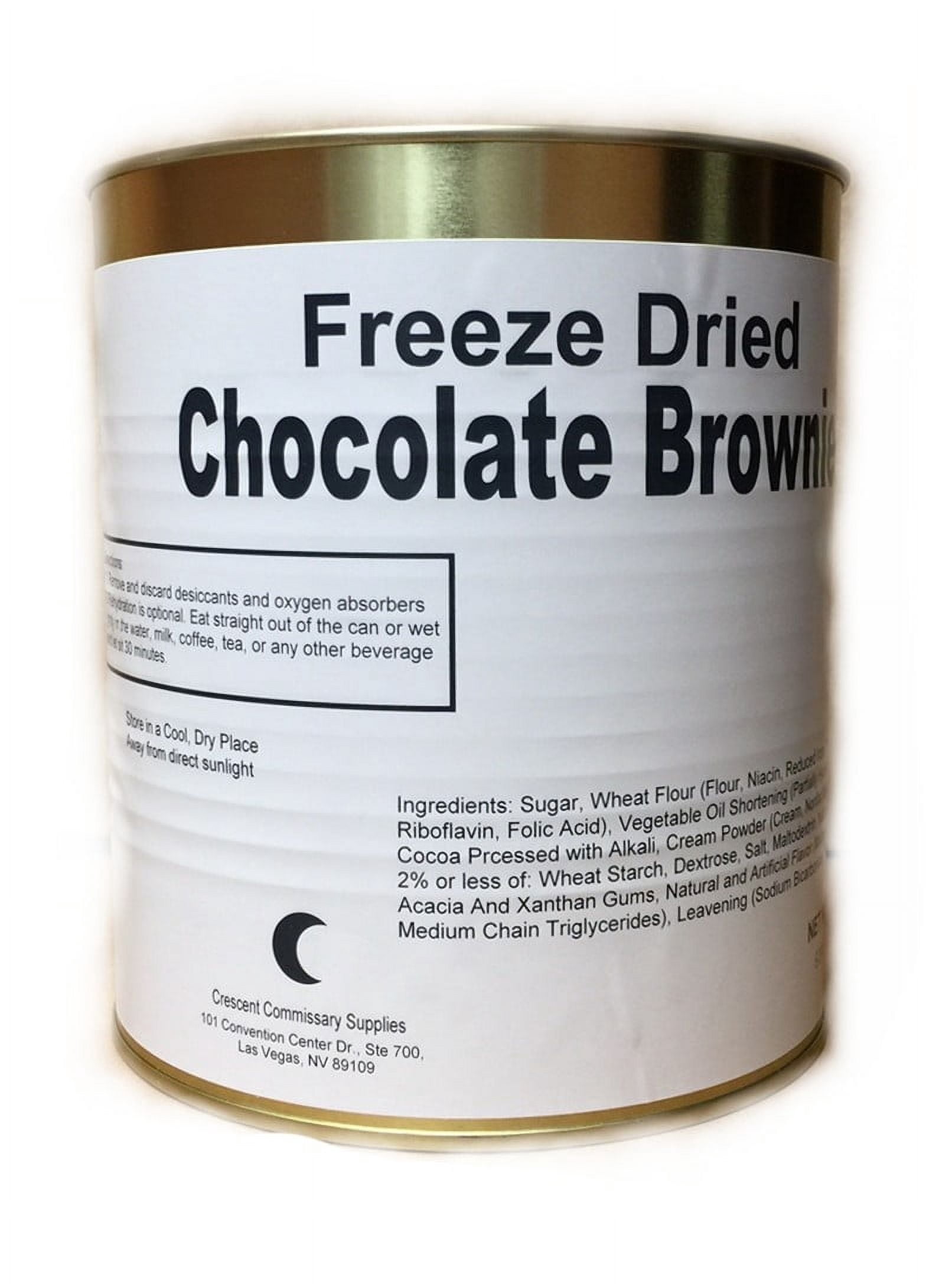 Military Surplus Freeze Dried Long Shelf Life Emergency Food Ration Chocolate Brownies #10/42oz/Can- 1 Can