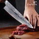 thumbnail image 3 of Paquete de 2 Cuchillos de Chef Japoneses, Acero Inoxidable Alto Carbono, Ultra Afilados con Mango Ergonómico y Patrón Martillado Irregular para Cortar y Rebanar, 3 of 6
