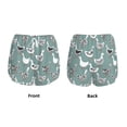 thumbnail image 3 of Gukieu cartoon geese Print Women's Sports Shorts with Drawstring Elastic Waistband for Running, Yoga, Fitness-Large, 3 of 7