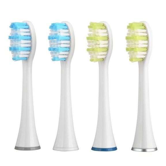 Fit For Mornwell D903 4pcs White Standard Replacement Toothbrush Heads With Caps Fit For Mornwell D01/D02 Electric Toothbrush
