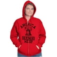 thumbnail image 3 of America Cracks Me Up Liberty Bell USA Unisex Fleece Graphic Zip Up Hoodie Brisco Brands 4X, 3 of 6