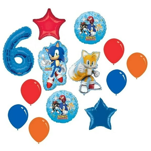Sonic the Hedgehog and Miles Tails Prower 6th Birthday Party Supplies 13 Piece Set