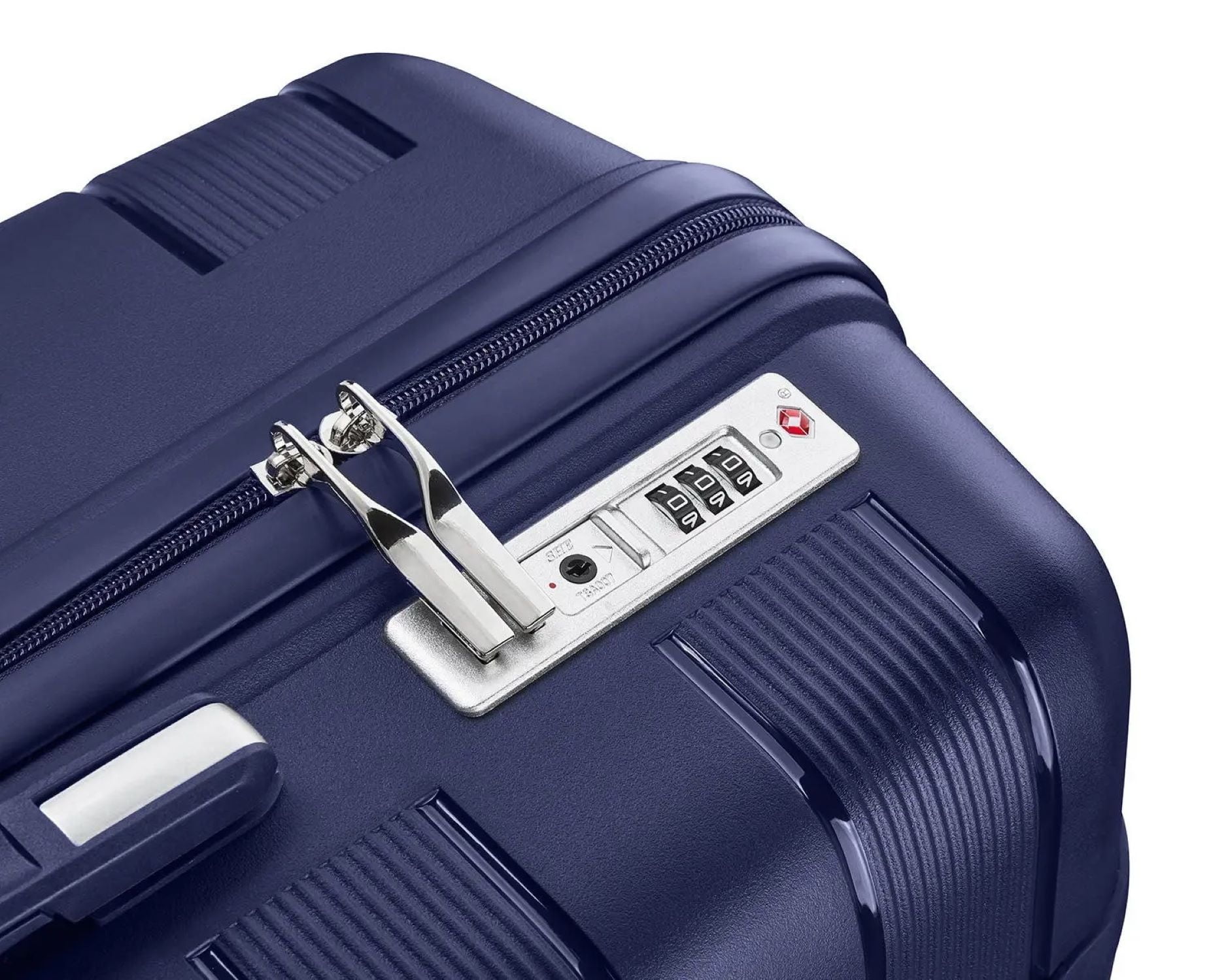 TRAVLR 100% PP break resistant lightweight expandable 20" carryon cabin luggage trolley Off White.