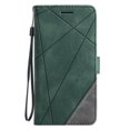 thumbnail image 3 of For Samsung Galaxy S25 Edge 5G Wallet Phone Case With Card Holder Magnetic Closure Folio Splicing PU Leather Flip Case,Green,For Galaxy S25 Edge 5G, 3 of 7
