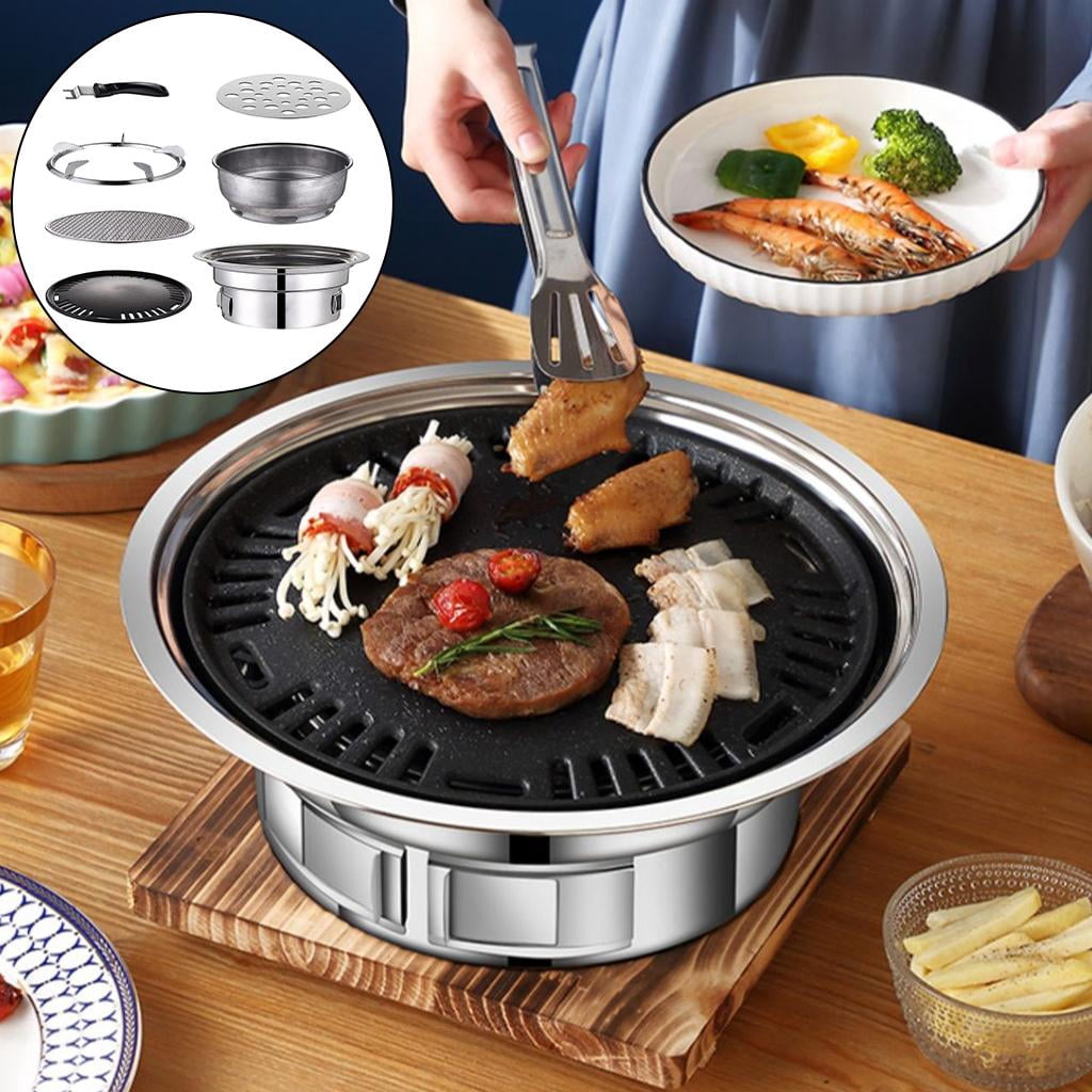 Axioma Korean Barbecue Grill Barbecue Stove Charcoal Grill for Indoors/Outdoors Korean 23.5cm
