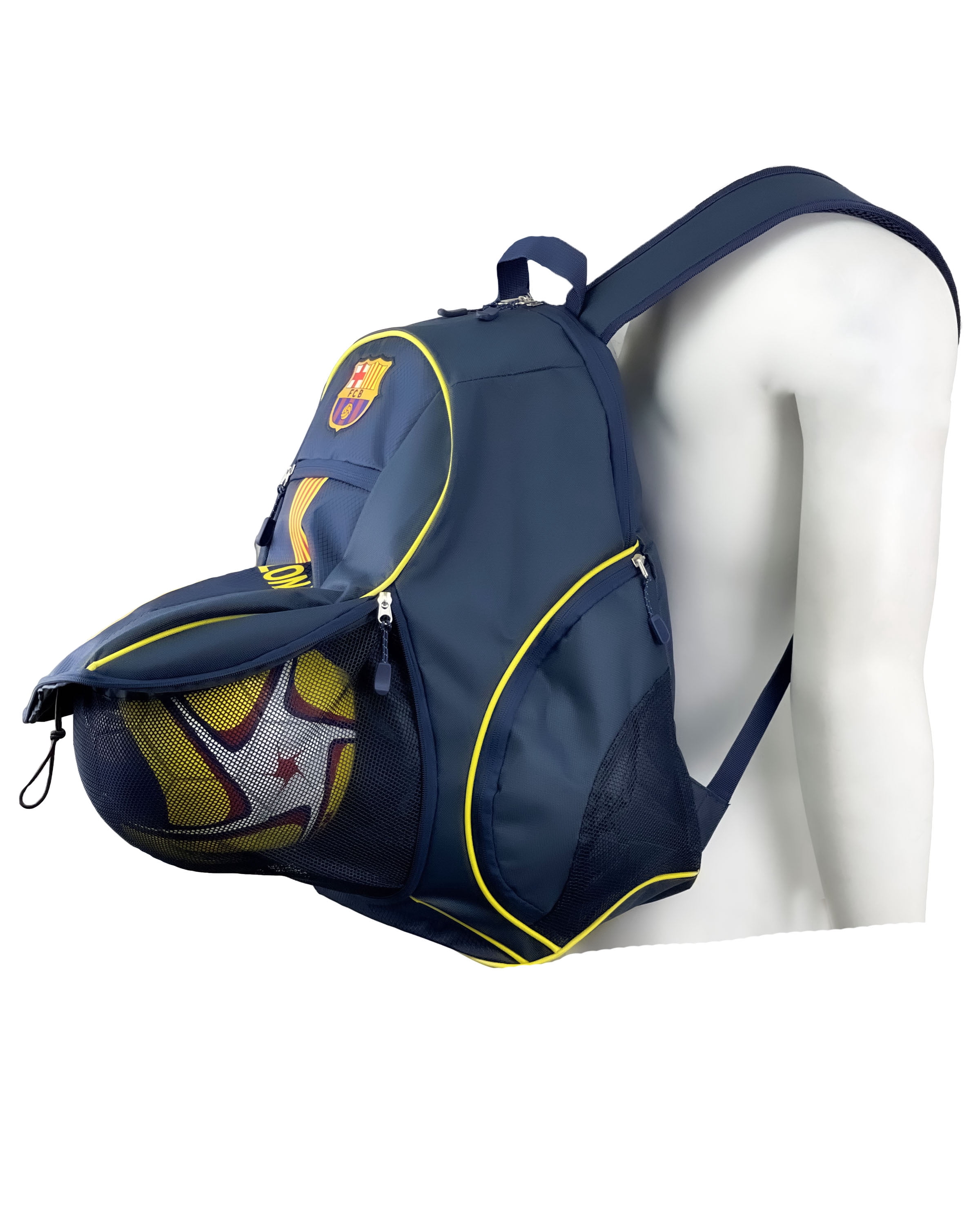 Icon Sports FC Barcelona Backpack with Soccer Ball Compartment