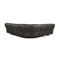 thumbnail image 5 of Gray Leather Match Reclining Curved Six Piece Corner Sectional With Console, 5 of 7