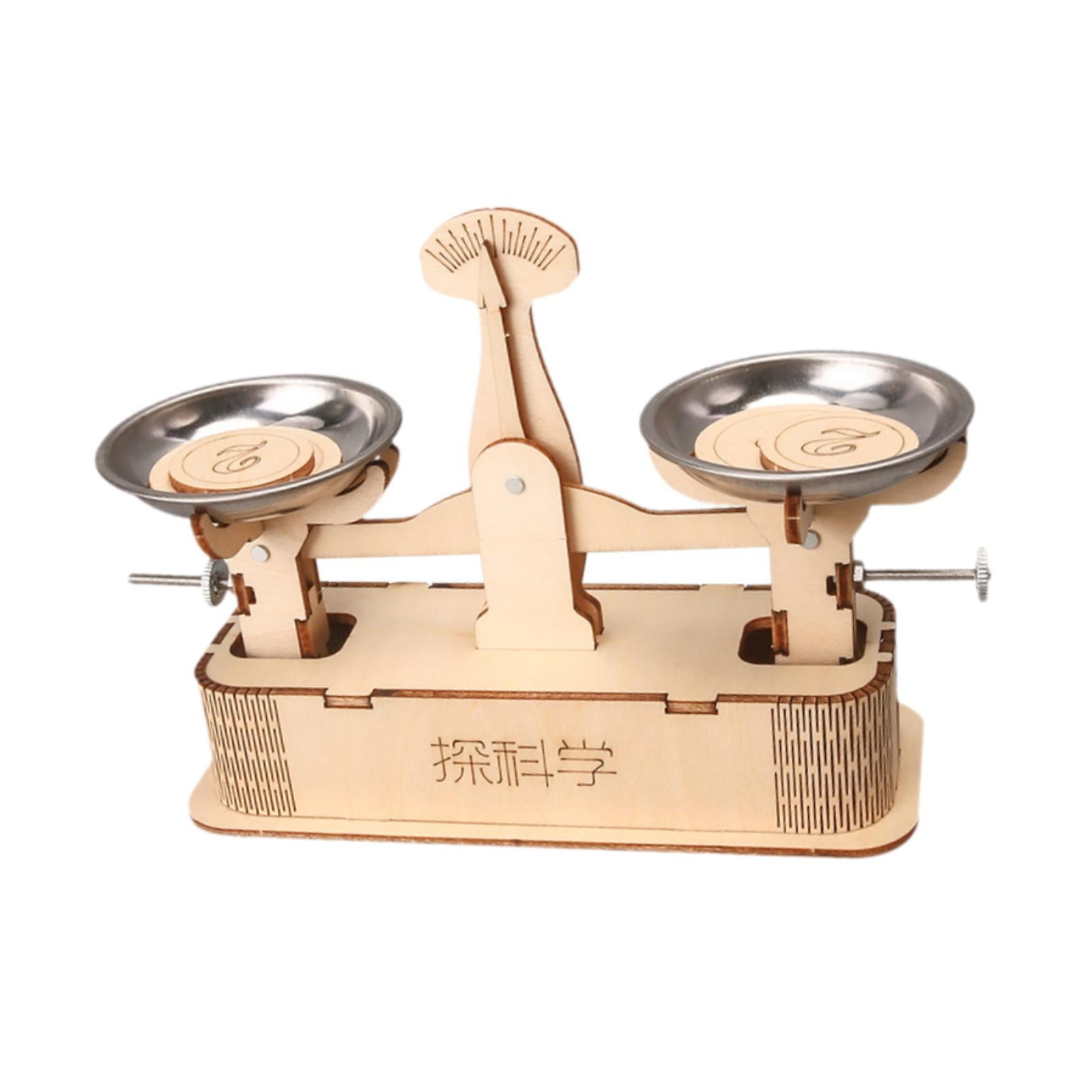 Balance Scale DIY Building Model Engineering Kit Wooden Material for Kids Ages 8-12 Educational Toy