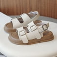 thumbnail image 6 of PEASKJP Toddler 2025 Sandals Boys Girls Buckle Sandals Comfort Open Toe Sandal with Adjustable Back Strap(Toddler/Little Kids/Big Kids)(White,Little Kids 10.5), 6 of 9