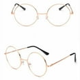 thumbnail image 3 of 52mm Men Round Gold Reading Glasses Retro Metal Presbyopic Glasses Women Classic Metal Spring Hinge Readers +4.00, 3 of 4