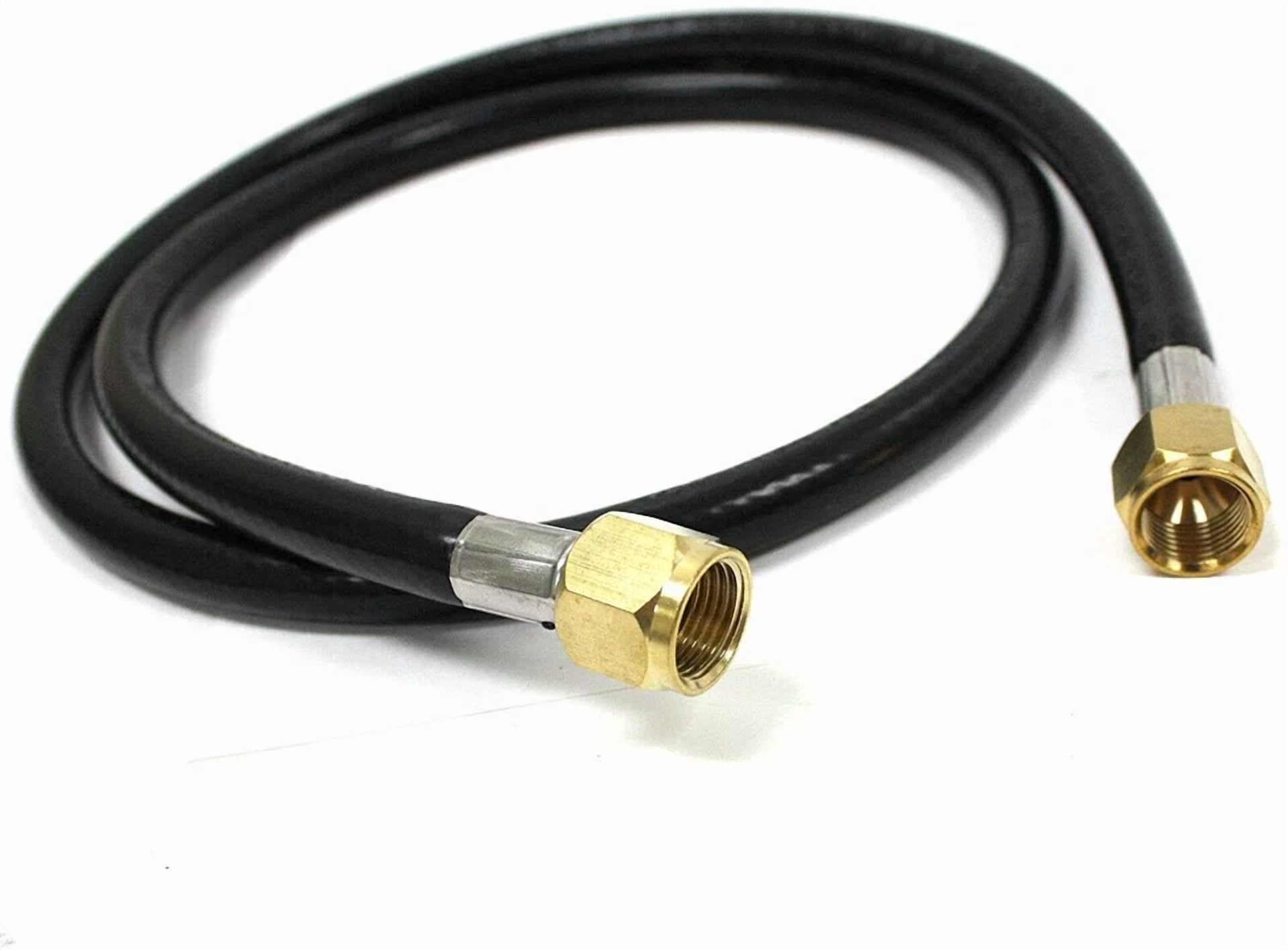 CIRCLE- 4' Lp Propane Natural Gas Line 3/8 Flare Hose Co2 Burner Bbq Grill Stove Rv