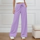 thumbnail image 1 of WILLBEST Pantalones Casuales de Mujer, de Cintura Alta, Holgados, de Pierna Recta, para Uso Diario, Cómodos para Entrenar En Verano y Otoño, con Cinturilla Elástica y Detalle de Lazo. Mediana, 1 of 6
