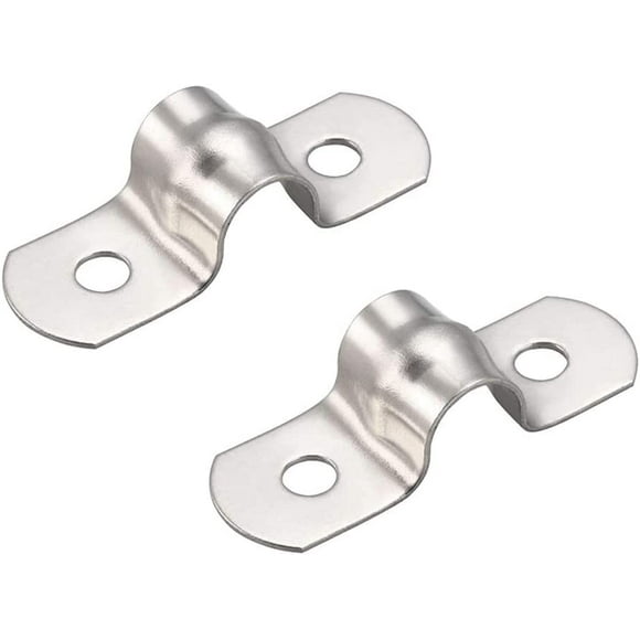 50 PCS 8mm U Tube 304 Stainless Steel Clamp Rigid Pipe Clamp U-Shape Clamp Pipe Clamp