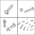 thumbnail image 5 of 520 tornillos con tuerca, tornillos de cabeza hexagonal de acero inoxidable M3/M4/M5 con perno y tuerca, combo de enchufe de botón, 5 of 5