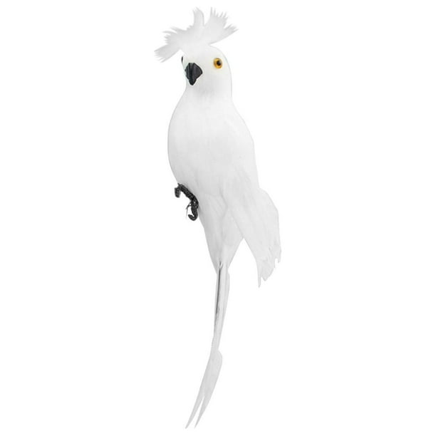 Loro muñeco de plumas, Verde , Decoración de jardín, Pájaro, Loro de acero dorado, Pájaro, Pájaro de plumas, Clip de espuma para pájaros, Decoración para pájaros