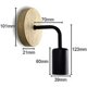 thumbnail image 5 of Paquete de 2 luces de pared industriales para interiores, apliques de pared de madera, lámpara de pared de metal, decoración de pared retro, para sala de estar, dormitorio (bombillas no incluidas), 5 of 5