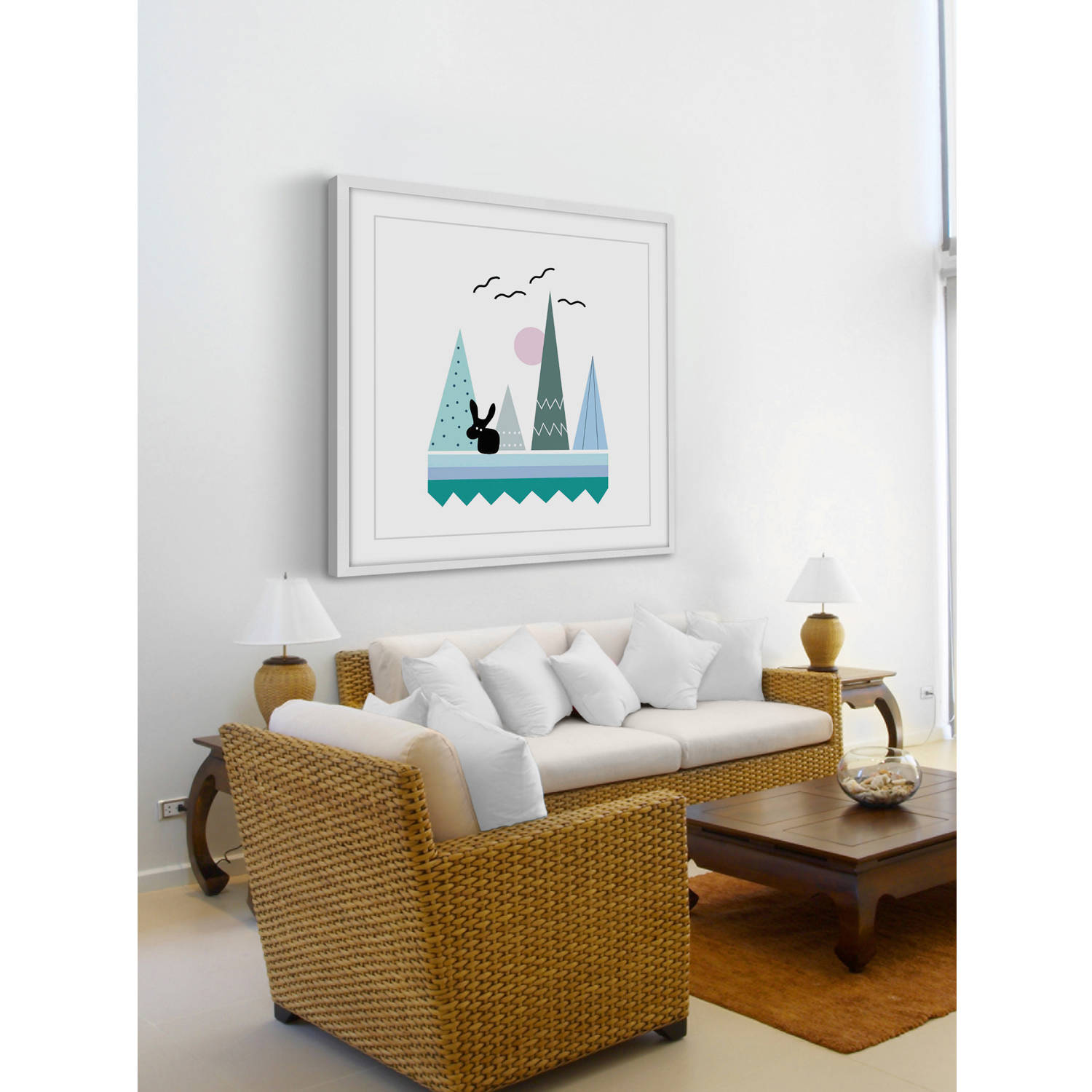 Marmont Hill "Teepee Patterns" by Katarina Snygg Framed Painting Print