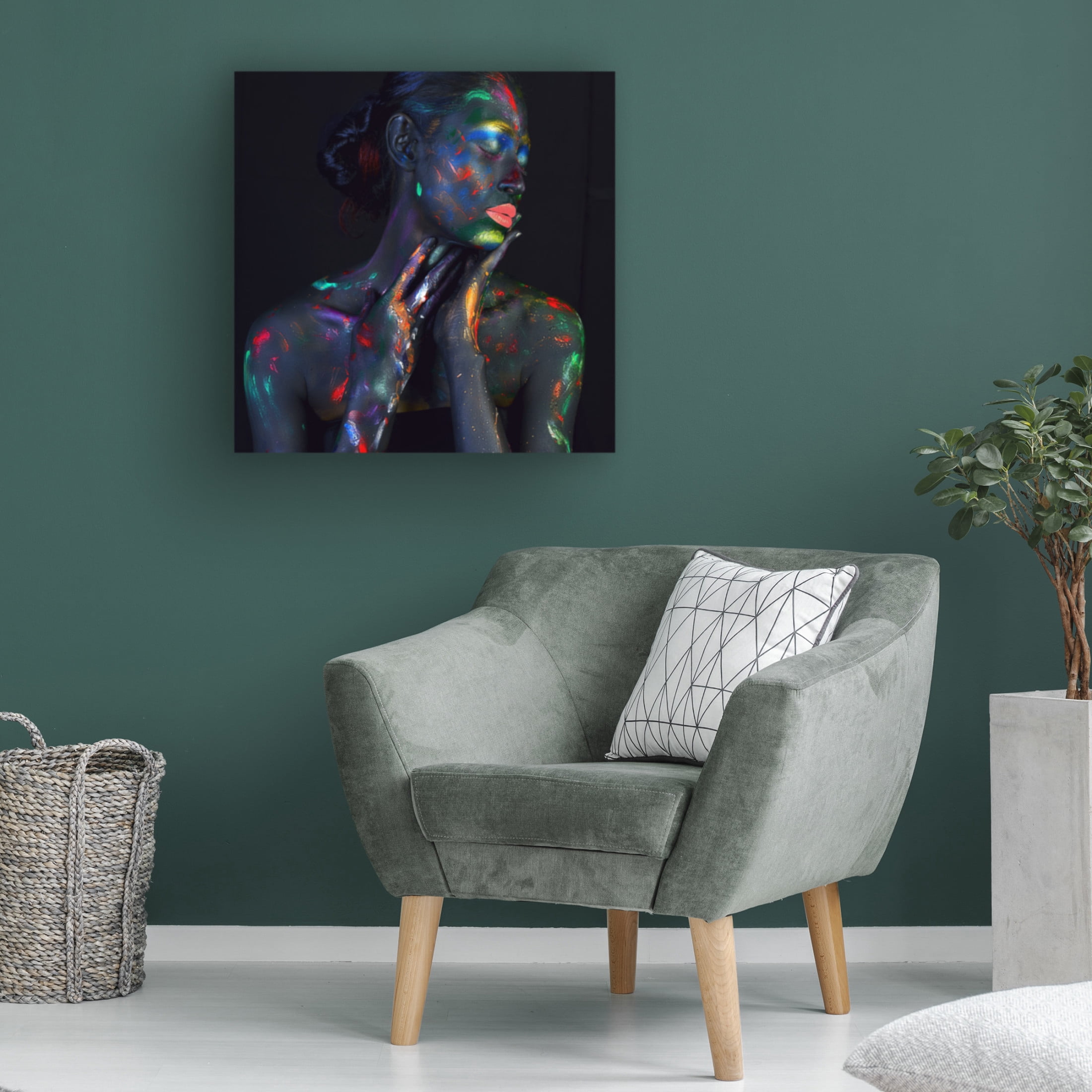 Canvas Wall Art - James Mahfuz 'Jui' Wall Art for Living Room, Bedroom, or Office D?cor by Trademark Fine Art - 18 x 18 Inches