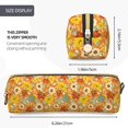 thumbnail image 3 of Fotbe Daisy maple fall Estuche para Lápices de Cuero con Estampado, Estuche con Cremallera Resistente, Organizador Compacto y Elegante para Papelería, 3 of 7